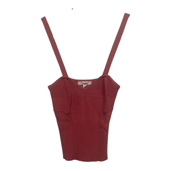 BB DAKOTA Madden fitted tank cardigan sweater set deep lipstick pink size small - Picture 7 of 14